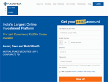 Tablet Screenshot of fundsindia.com